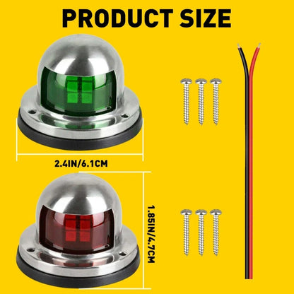 2X 16LED Bow Navigation Lights for Marine Boat Pontoon (12V)