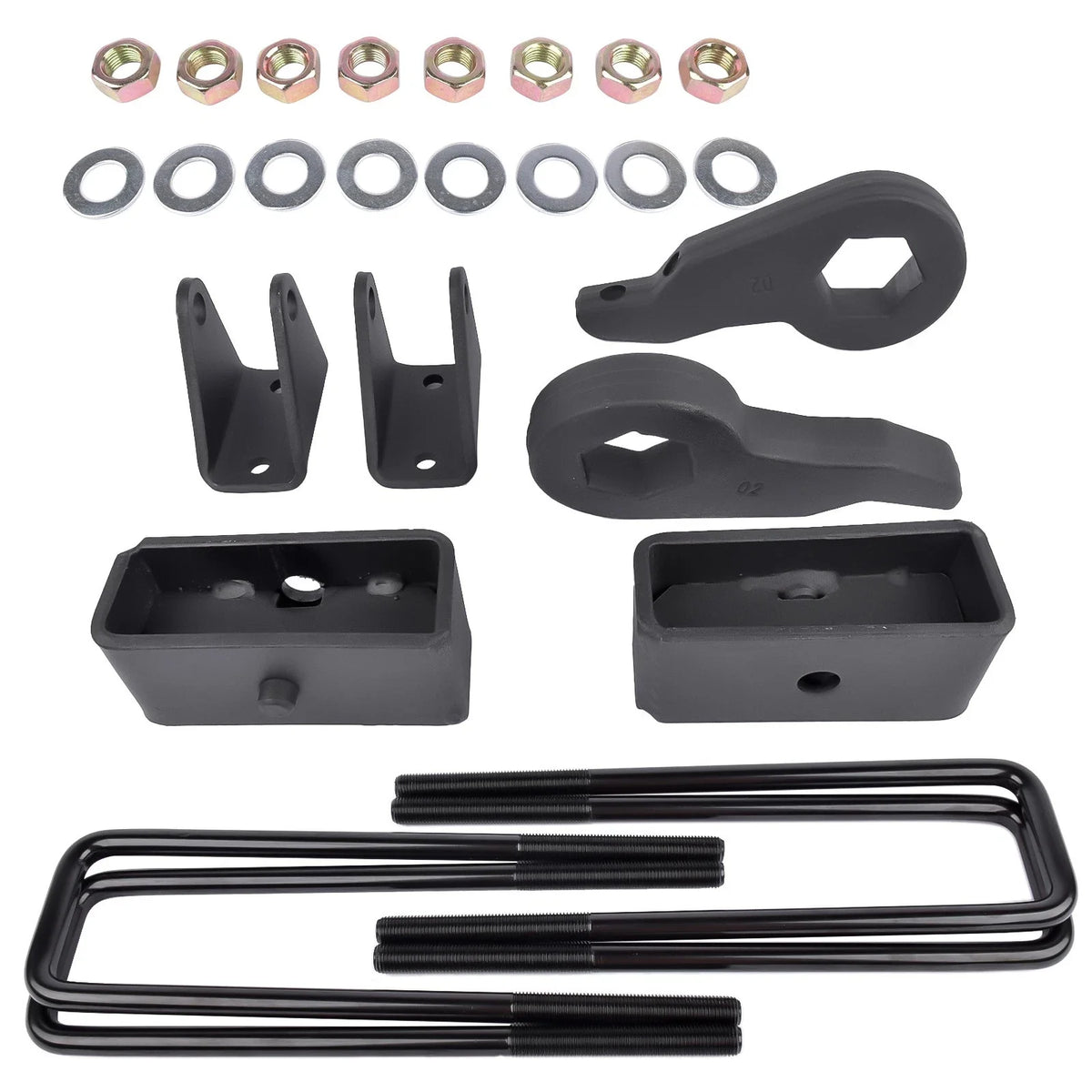 3" Front & 2" Rear Leveling Lift Kit for Silverado Sierra 2500 3500 (2001–2010)