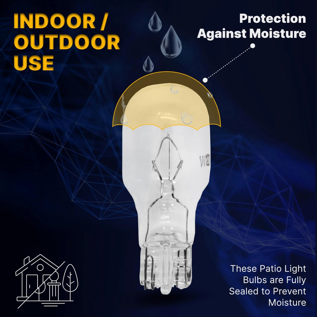 T5 Low Voltage Landscape Lights (12V, 7W) - Clear (Pack of 10)
