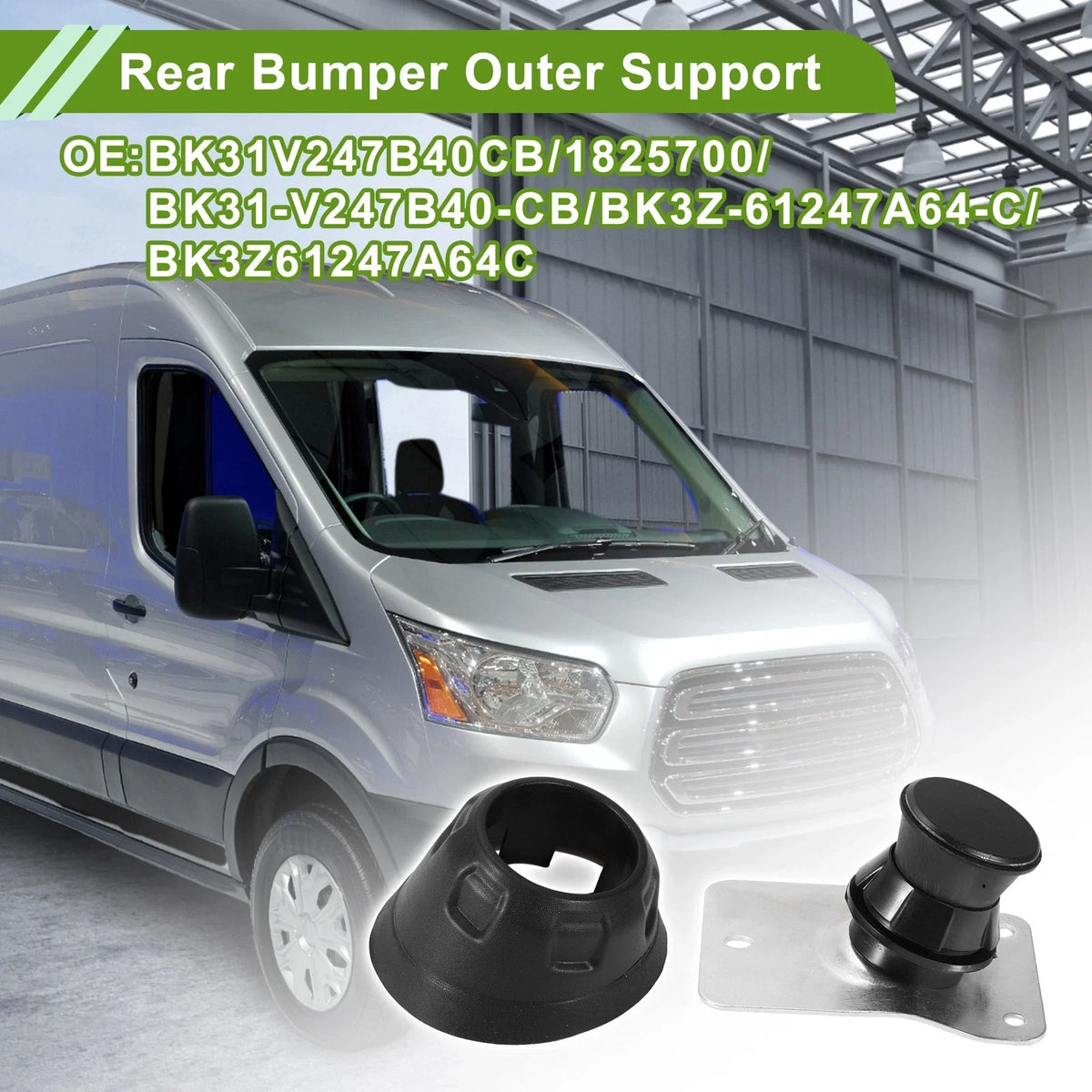 Rear Door Stop Retainer Bumper for Ford Transit-150 250 350 (2014–2023)