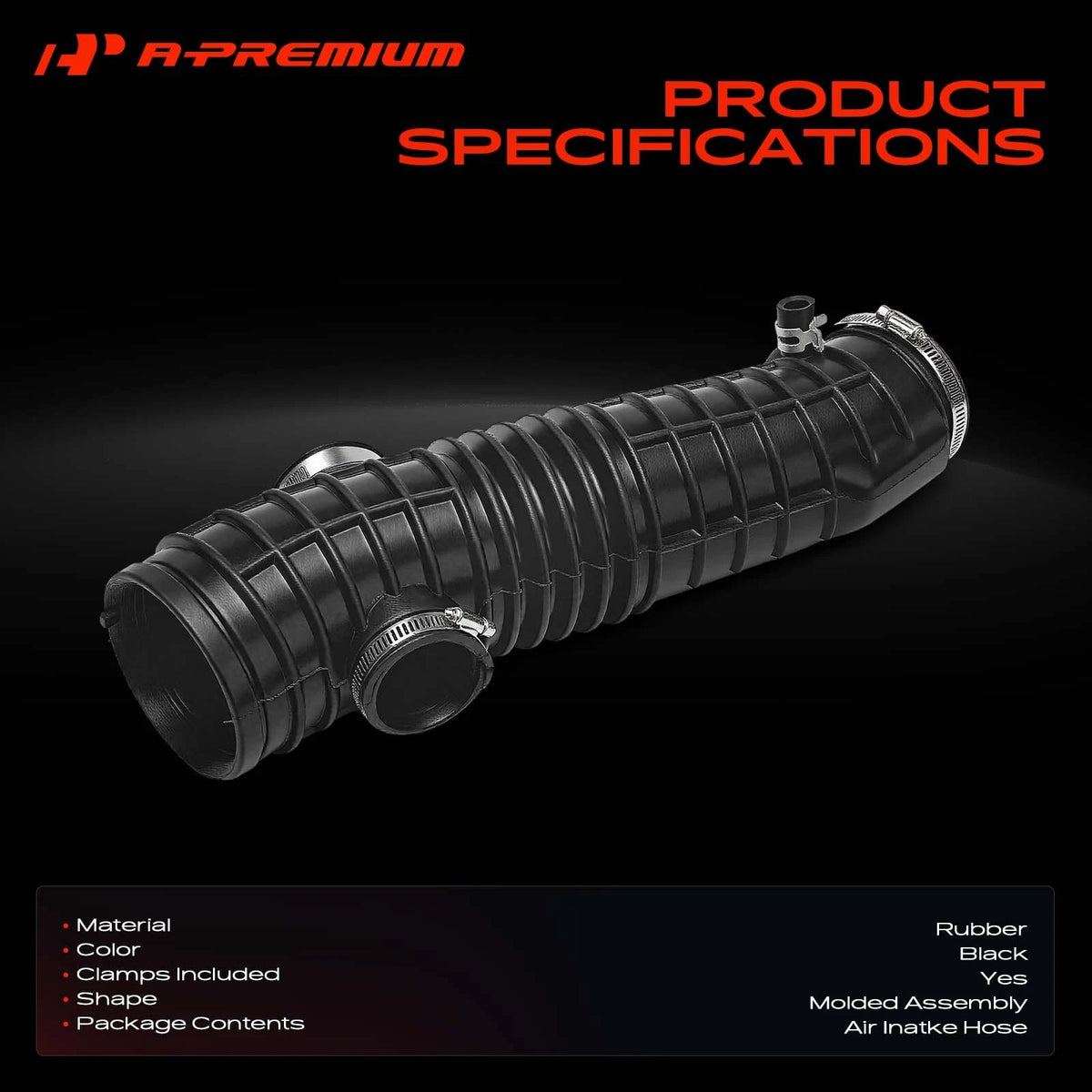 A-Premium Air Cleaner Hose for Honda Pilot (2006–2008) 17228RYPA00, 696-099