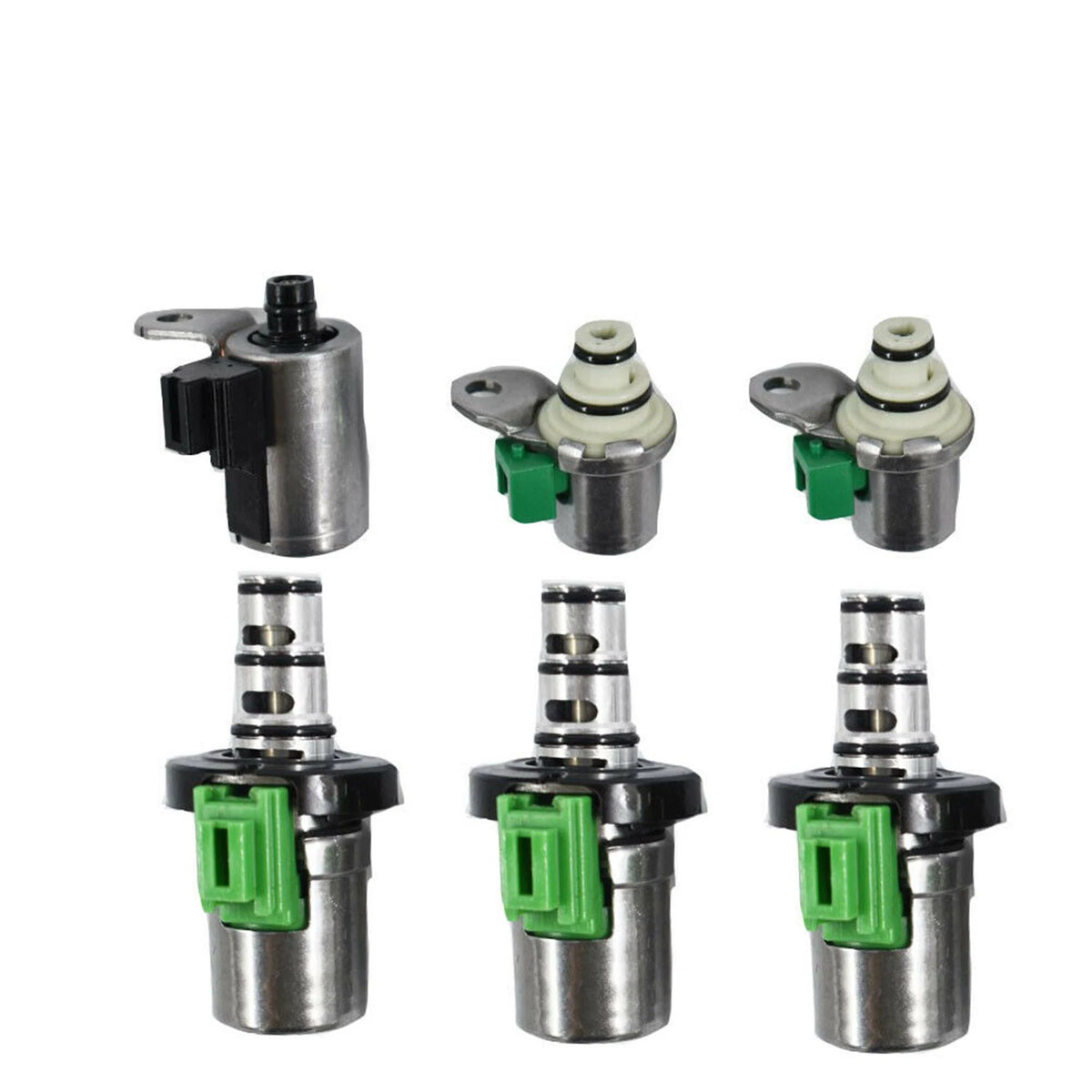 6Pcs Transmission Solenoid Kit for Ford Focus Mazda 2 3 5 6 CX-7 MPV (2000–2012) - 48420K-R, 4F27E, EPC, FN4A-EL, PWM, Shift, TCC, 4F27-E, Selenoid