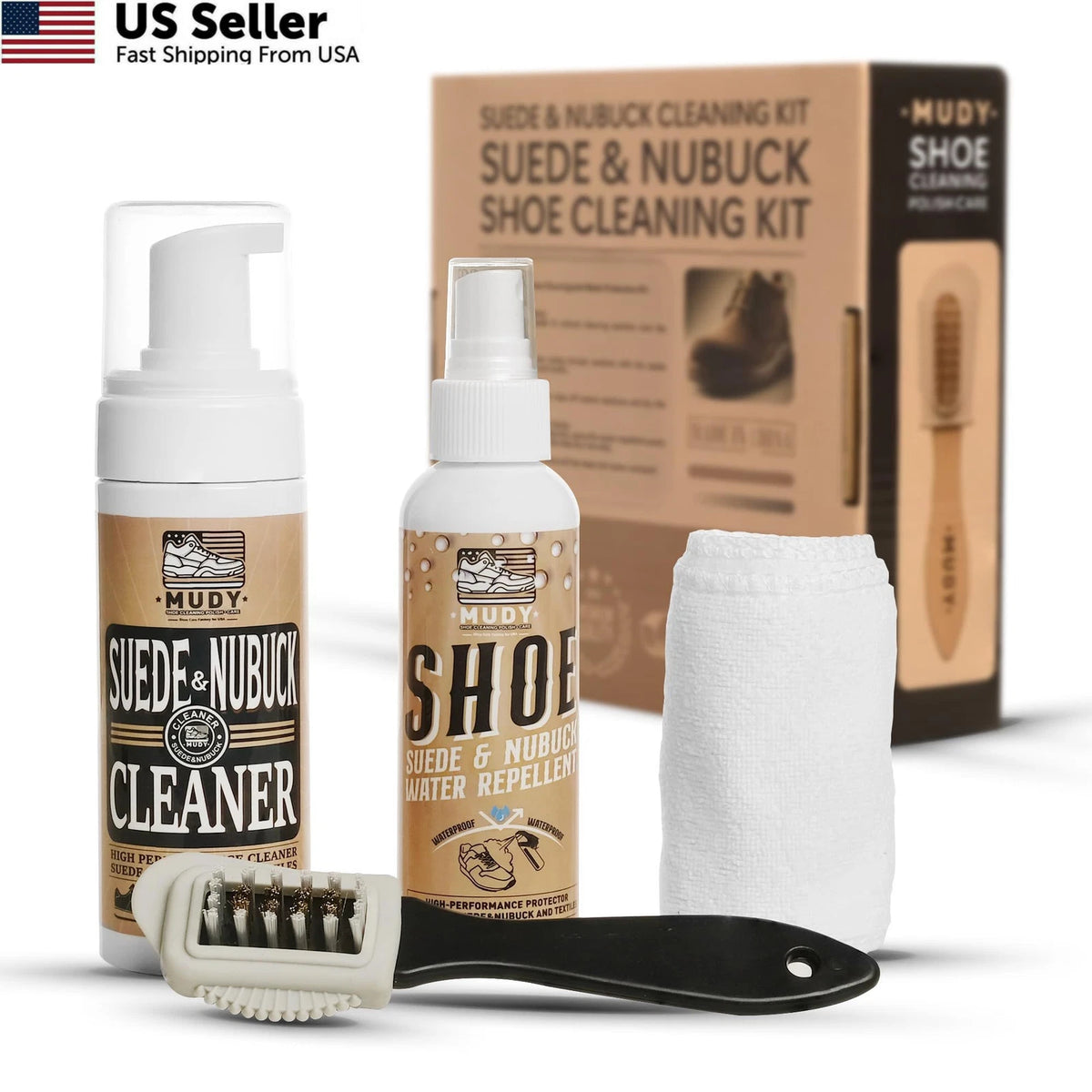 Suede Shoe Cleaner for Nubuck and Water Repellent (Transparent)