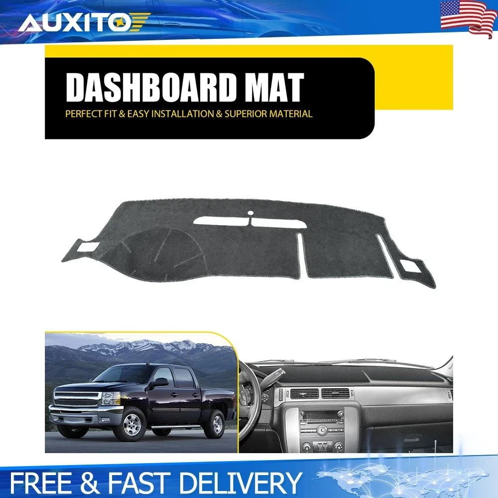 Dashboard Cover Mat for Chevrolet Suburban Tahoe Silverado (2007–2013)