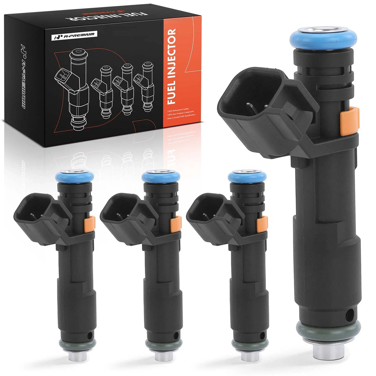 Set of 4 Fuel Injectors for Jeep Cherokee (2014–2016) Renegade (2015–2017)