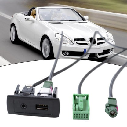 Car USB AUX Connector with Wire Harness for SLK SL (2008)