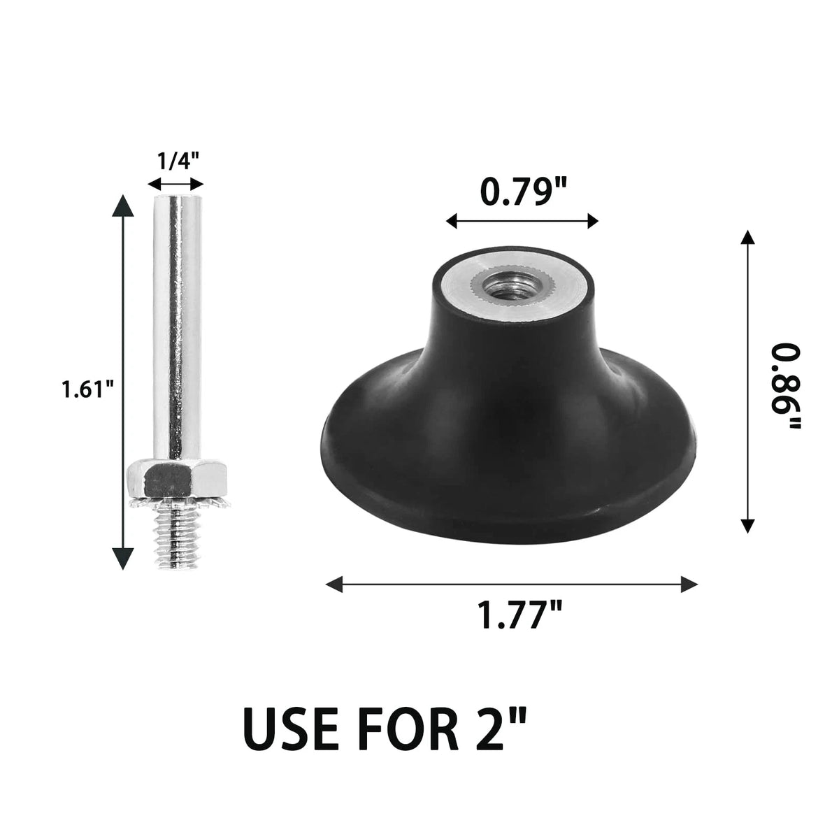 2X Disc Pad Holder for Roloc (2-Pack) Quick Change Attachments