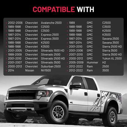 Wheel Spacers for 1988-1998 Chevrolet K2500 (14x1.5) (8x165.1) (3 in)
