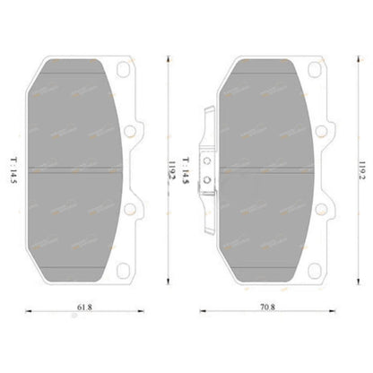 Brembo Front Disc Brake Pad Set for Nissan 200SX S14/S15 (1995-2002)