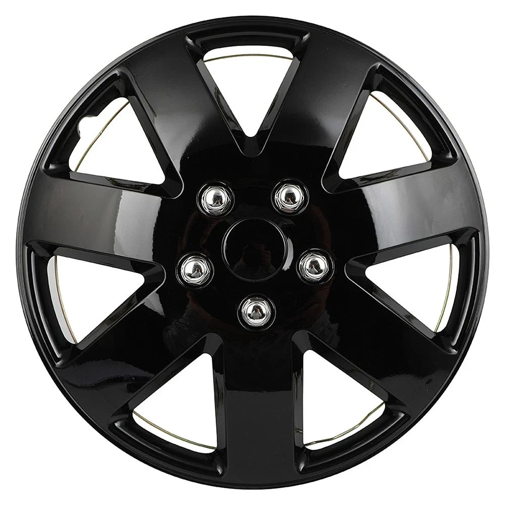 Set of 4 Black 16" Wheel Covers for R16 Tire & Rim