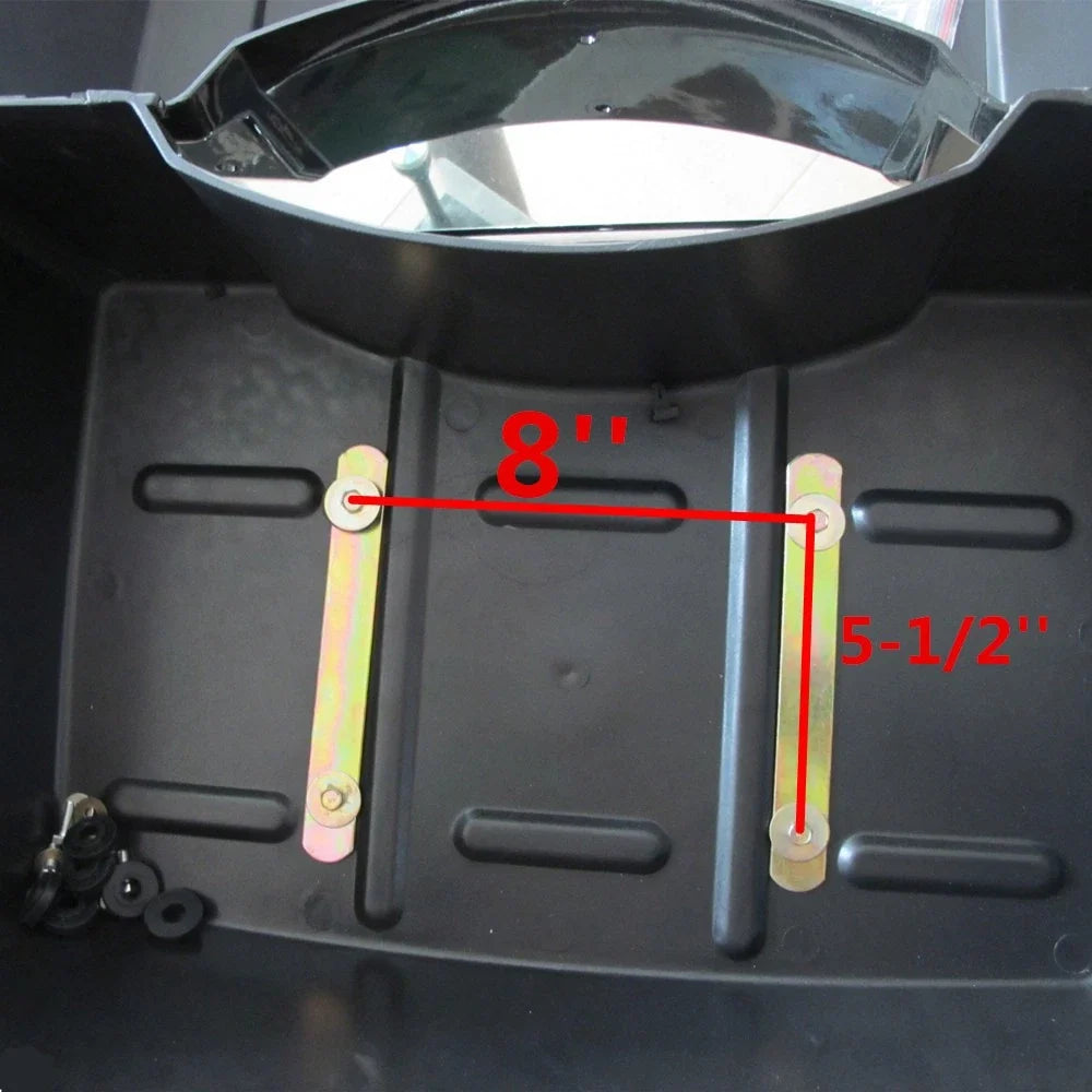 50L Universal Black Motorcycle Tail Box for Harley Honda (Universal Fit)