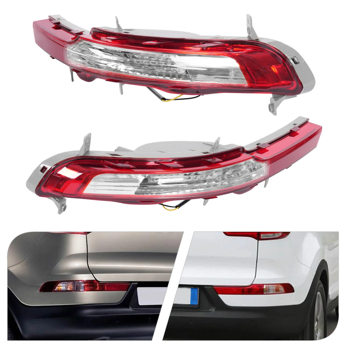 1 Pair Rear Bumper for Kia Sportage (2011–2016) 92406-3W2, 92405-3W2