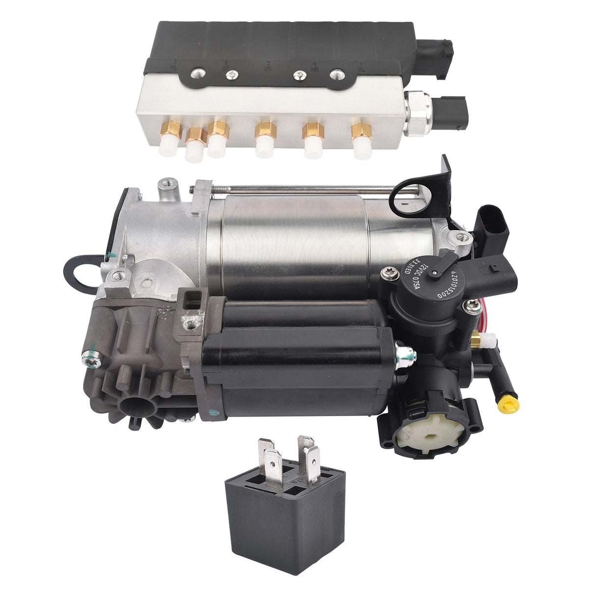 Air Suspension Compressor Pump + Valve Control Unit for Mercedes S-Class W220 (1999–2006) - 2203200104, 2203200304, 2113200104, 2113200304