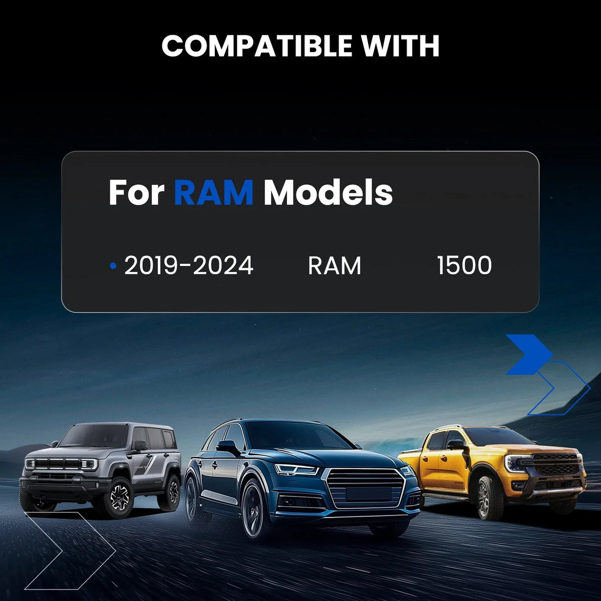 6x5.5 Wheel Spacers 2" Hub Centric for 2019–2024 Ram 1500 (2019–2024)