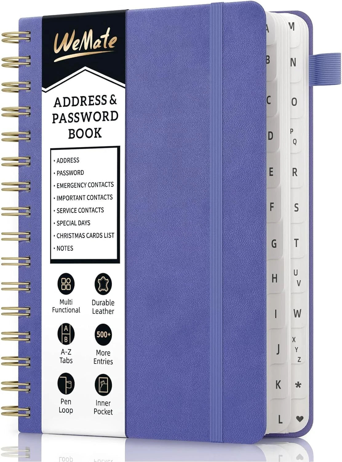 Spiral Address Book for WEMATE WM-XQDZB-Purple