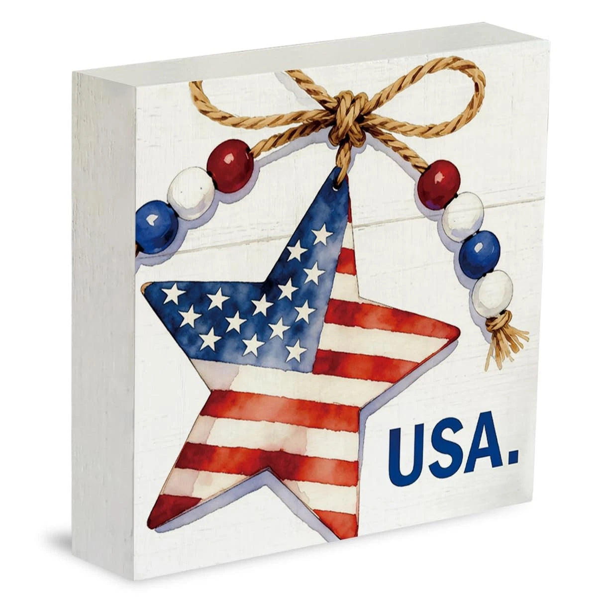 4th of July Decorations Set of 4 Indoor Patriotic Tiered Decor
