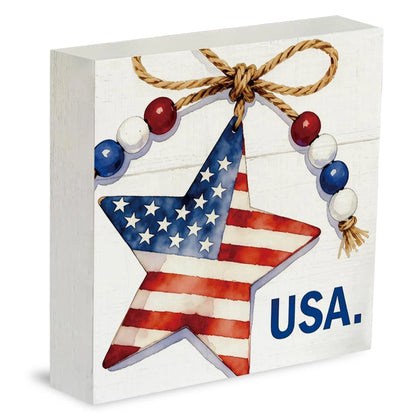 4th of July Decorations Set of 4 Indoor Patriotic Tiered Decor