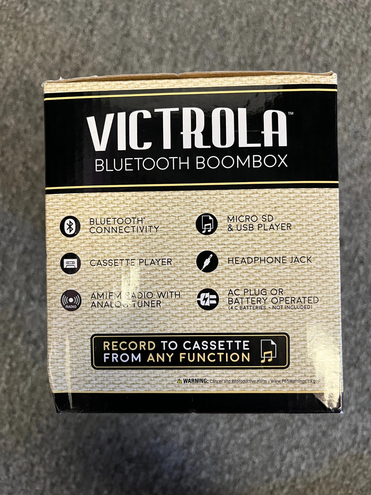Ls4 Victrola Retro Bluetooth Boombox with Cassette Player (No Years Specified)
