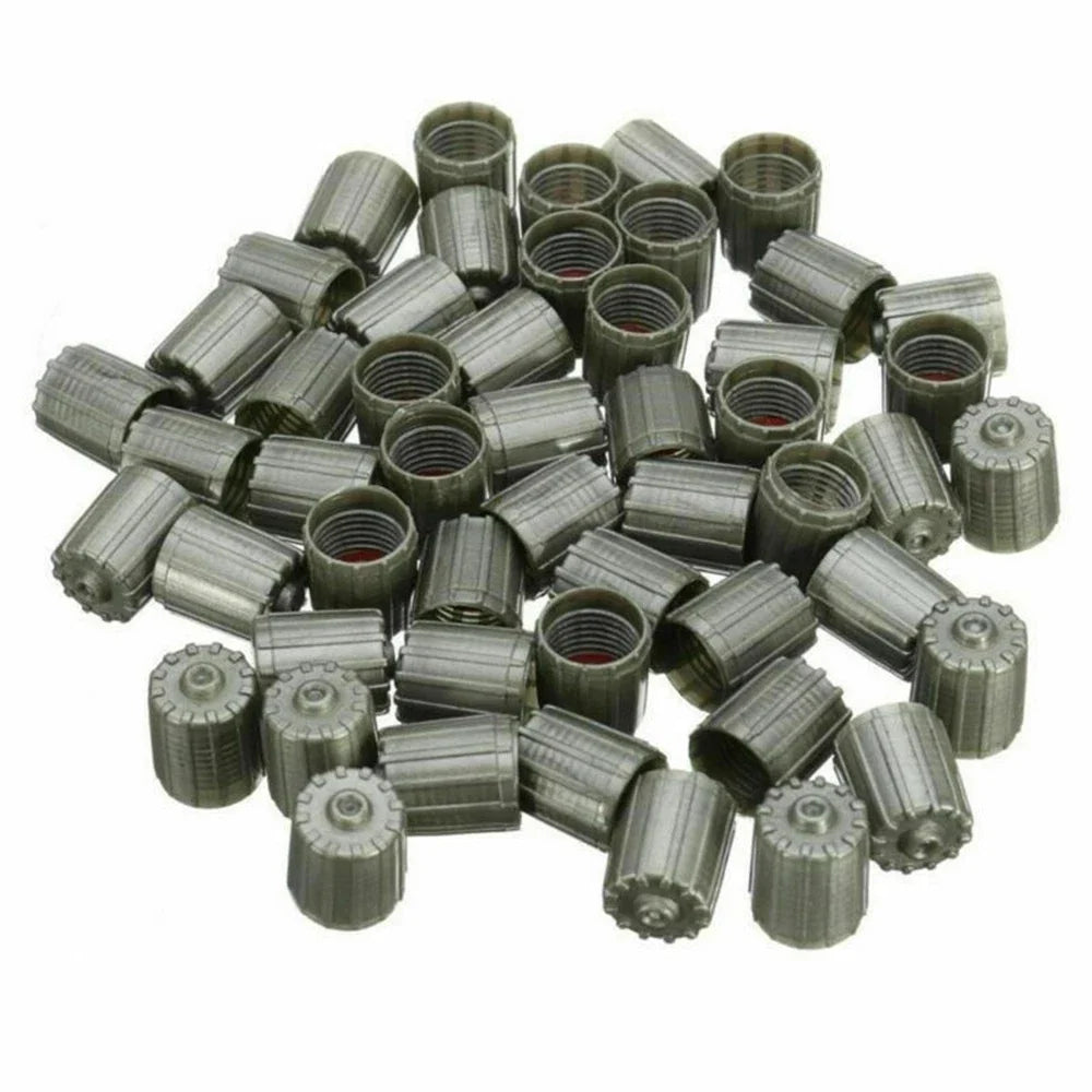 100X Plastic Gray TPMS Tire Valve Stem Cap Cover for Car Truck Motorcycle