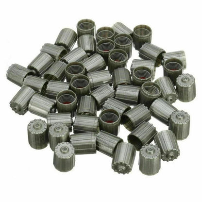 100X Plastic Gray TPMS Tire Valve Stem Cap Cover for Car Truck Motorcycle