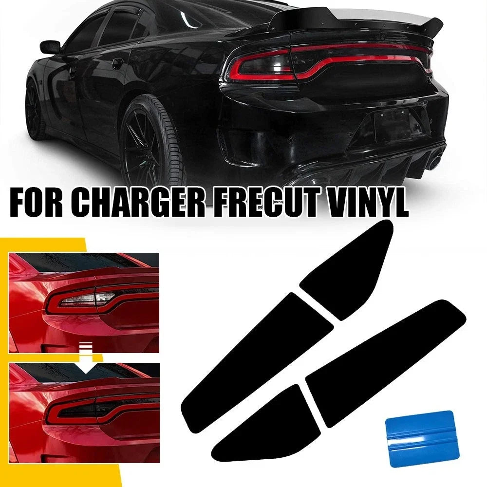 Set of 2 Tail Light PreCut Tint for Dodge Charger (2015–2022) Dark Overlay