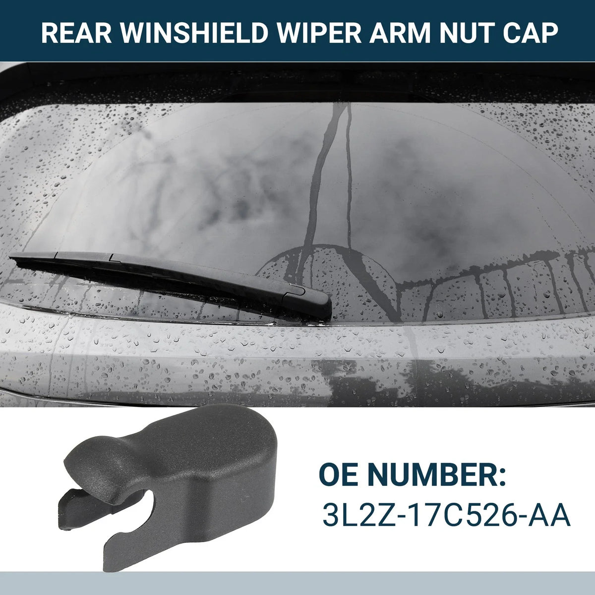 Rear Windshield Wiper Arm Nut Cap for Lincoln Navigator (2003–2006) NO.3L2Z-17C526-AA