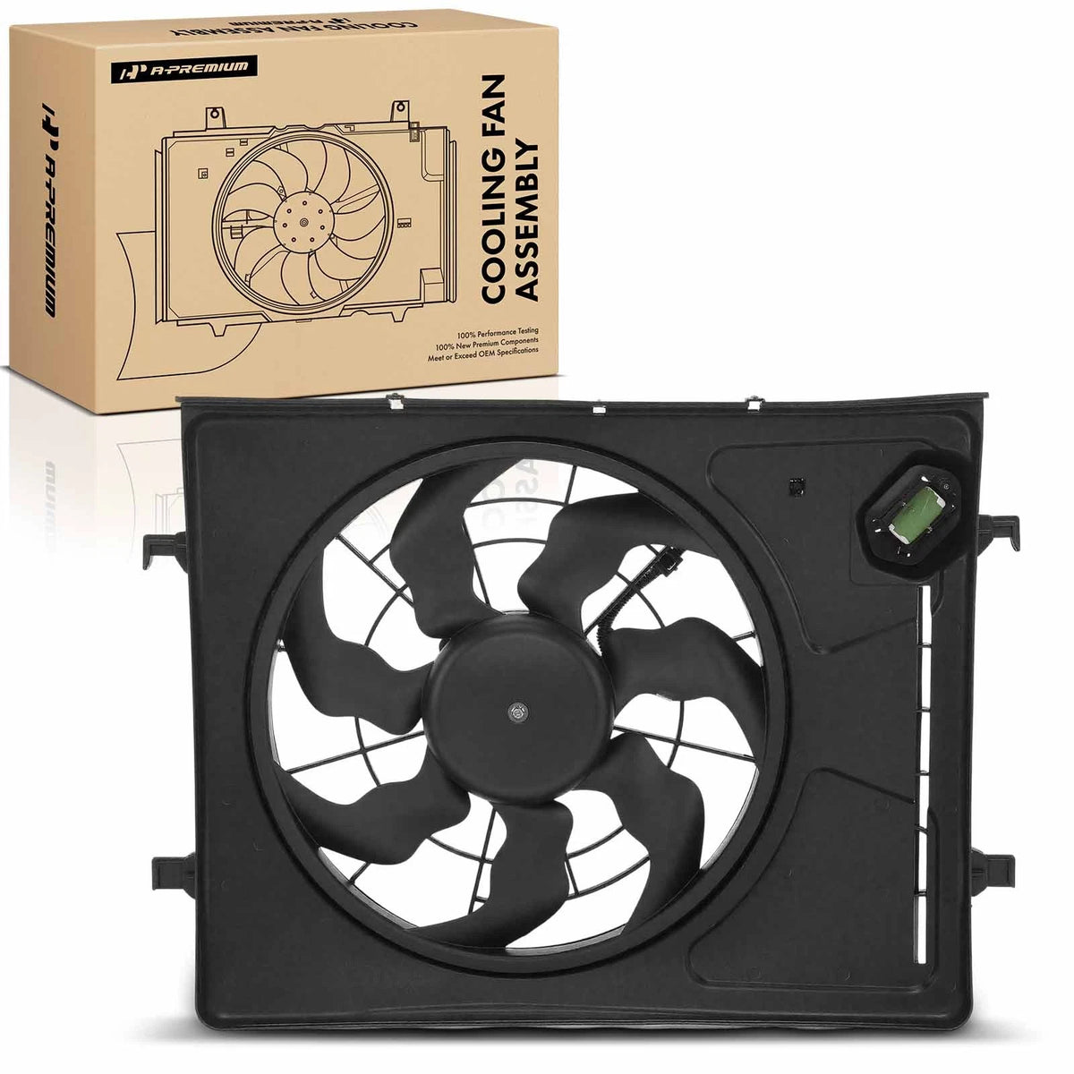Cooling Fan Assembly w/ Shroud for Hyundai Elantra (2007–2010) 621710, 253802H150, 620-493