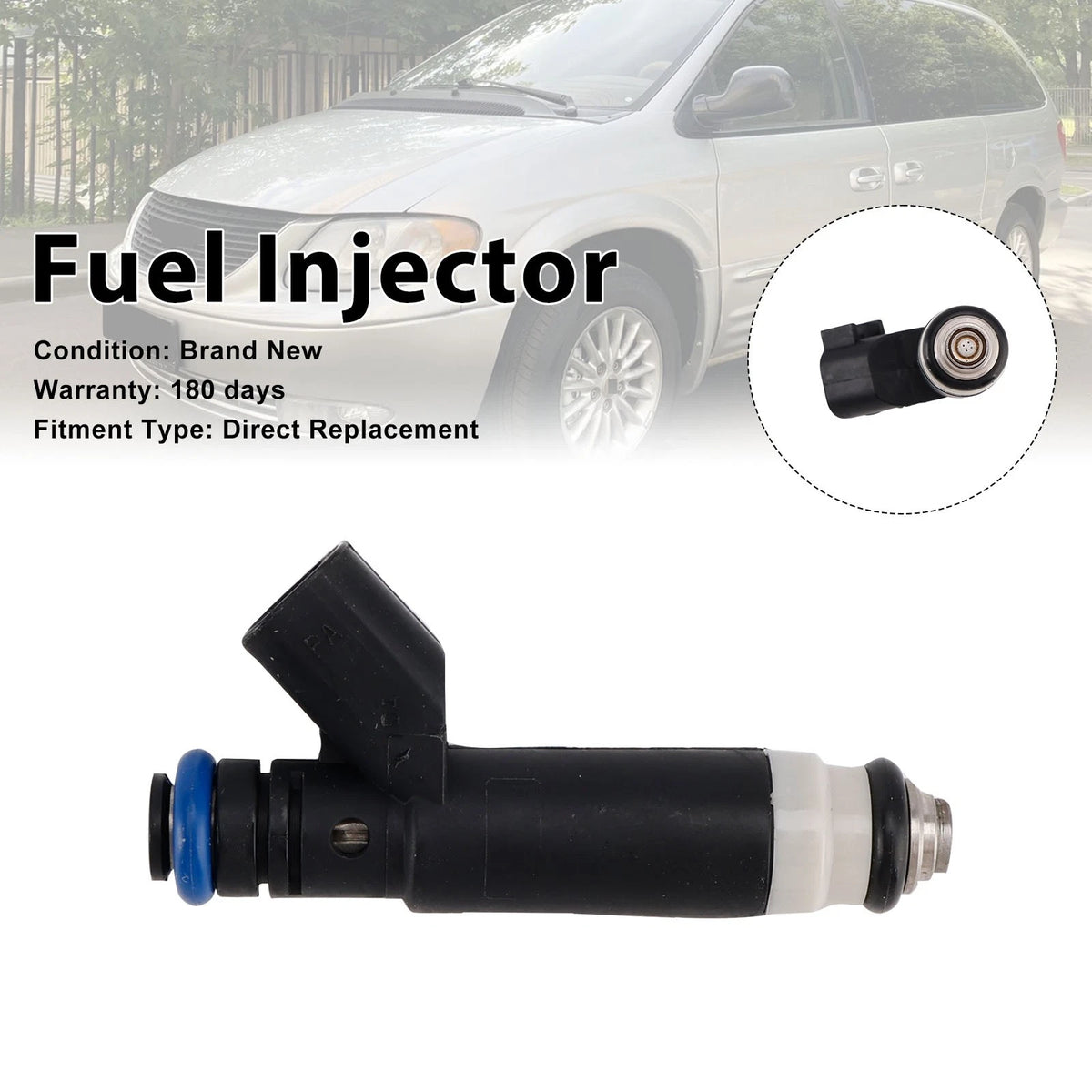 Fuel Injector for Dodge Grand Caravan 3.8L V6 (2003–2004) 04861238AB, 812-12140