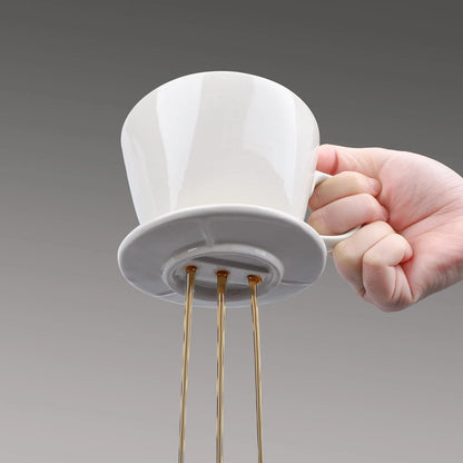 Single Cup White Ceramic Coffee Dripper for Pour Over Coffee Maker