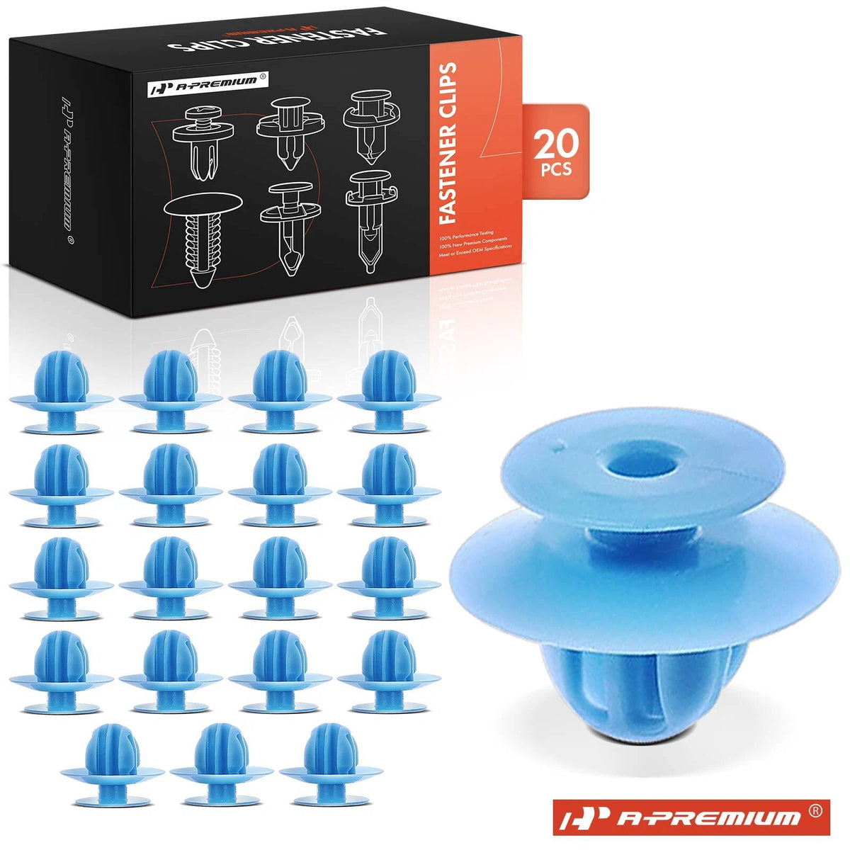 20Pcs Nylon Rocker Moulding Retainer Clips for Mitsubishi L200 (MU000977, 22462)