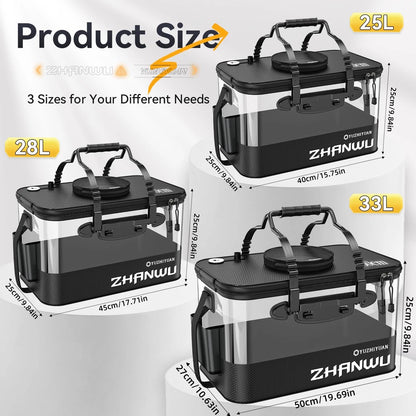 10GAL Foldable Fishing Bucket for Portable Bait (2010–2023)
