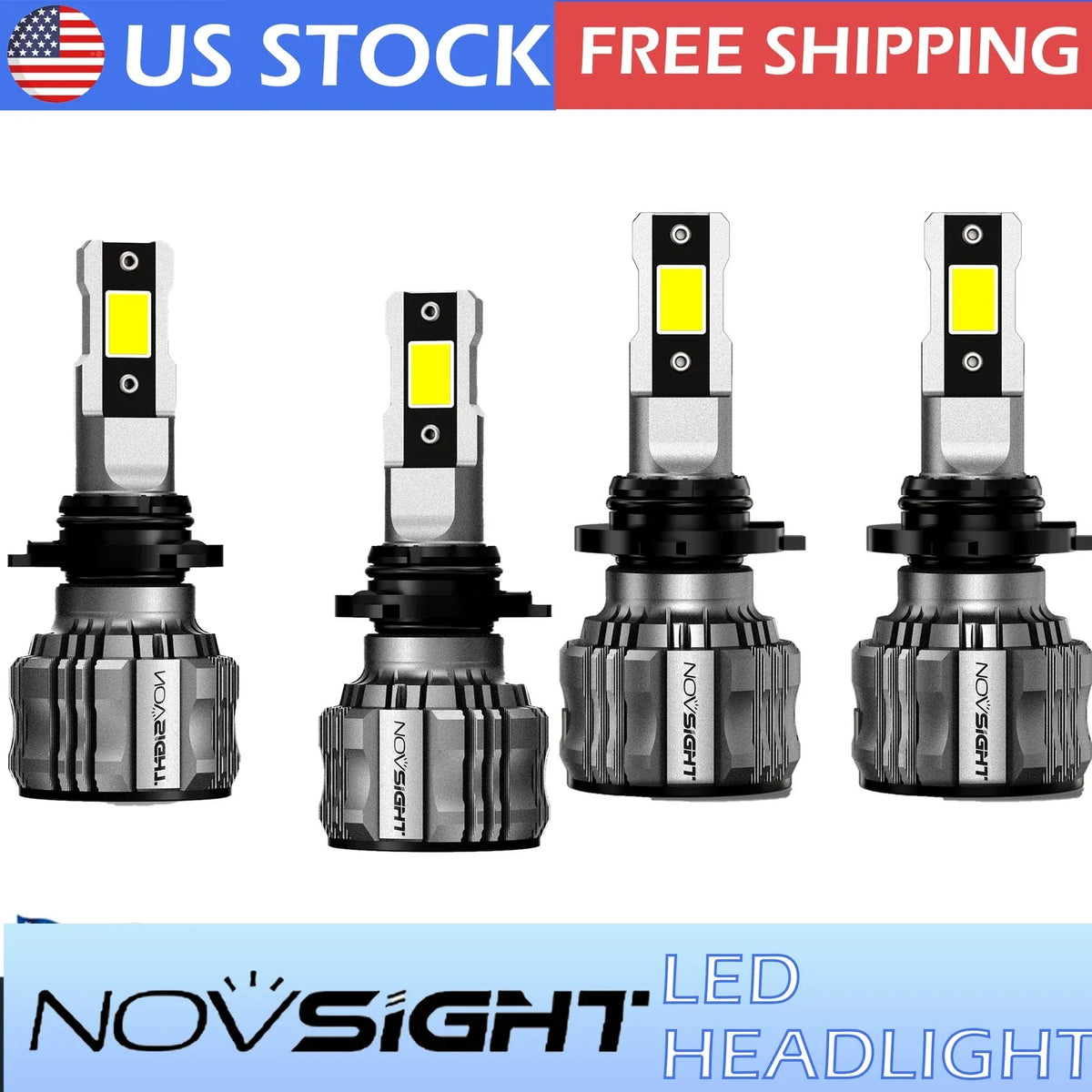 H11 LED Headlight Kit for NOVSIGHT (500% Bright, 6500K White)