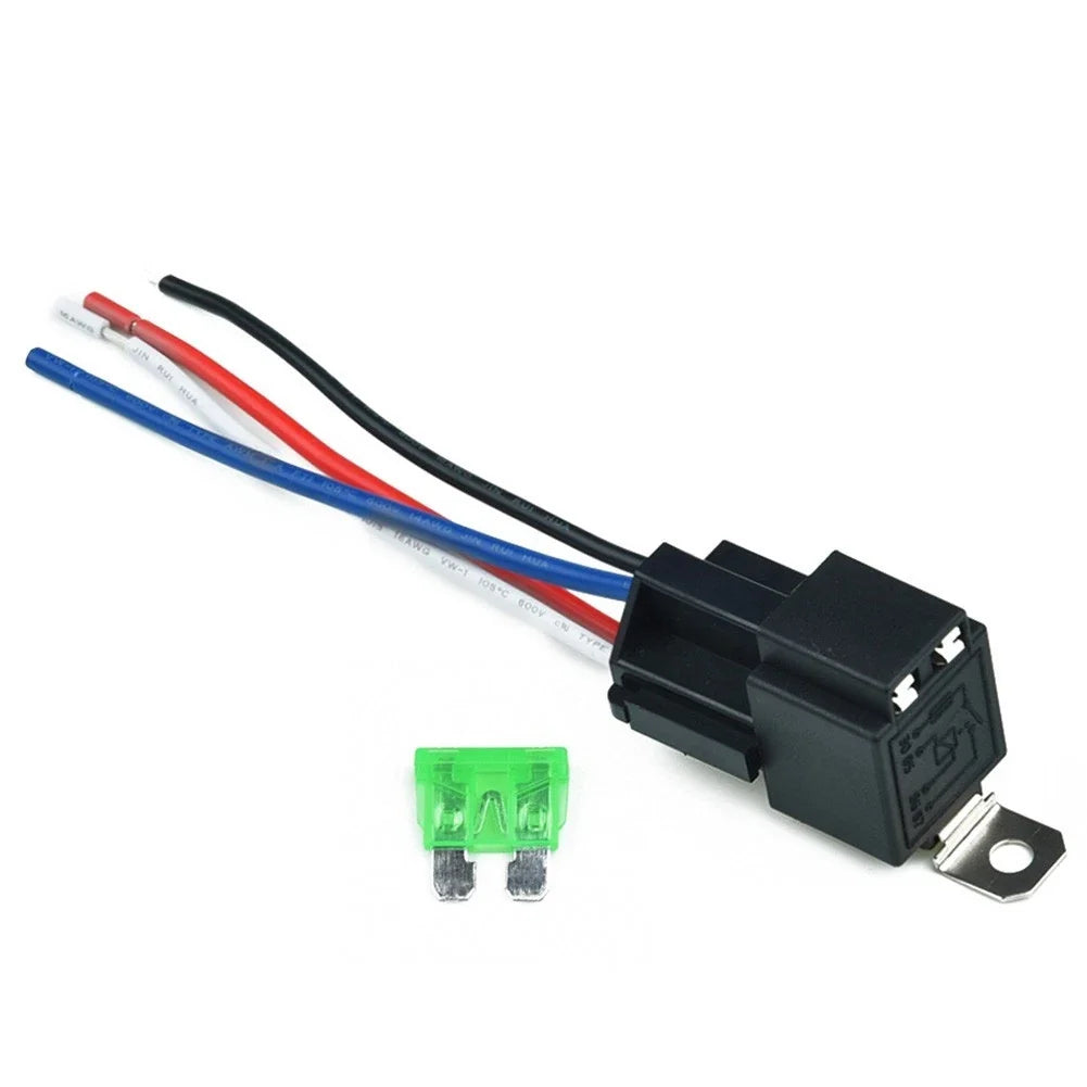30A Relay for Automotive Fused Pin 12V SPST Socket (Universal)