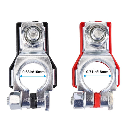 12V Car Battery Terminal Clamp Connectors Positive Negative Release Disconnect
