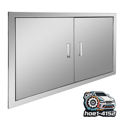 Double Access Door for Outdoor Kitchen (33W x 22H Inch, Stainless Steel)