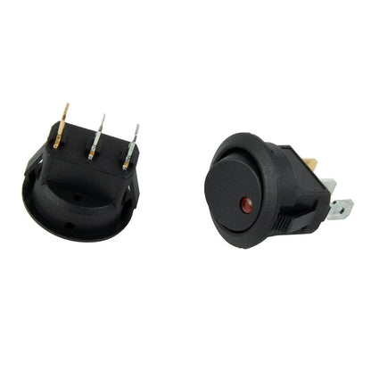 10pcs 3 Pin 12V Round Rocker Red LED SPST Switch for Car Boat