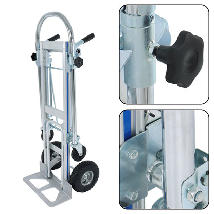 2X Aluminum Folding Hand Truck for Convertible Trolley (1000LBS Capacity)
