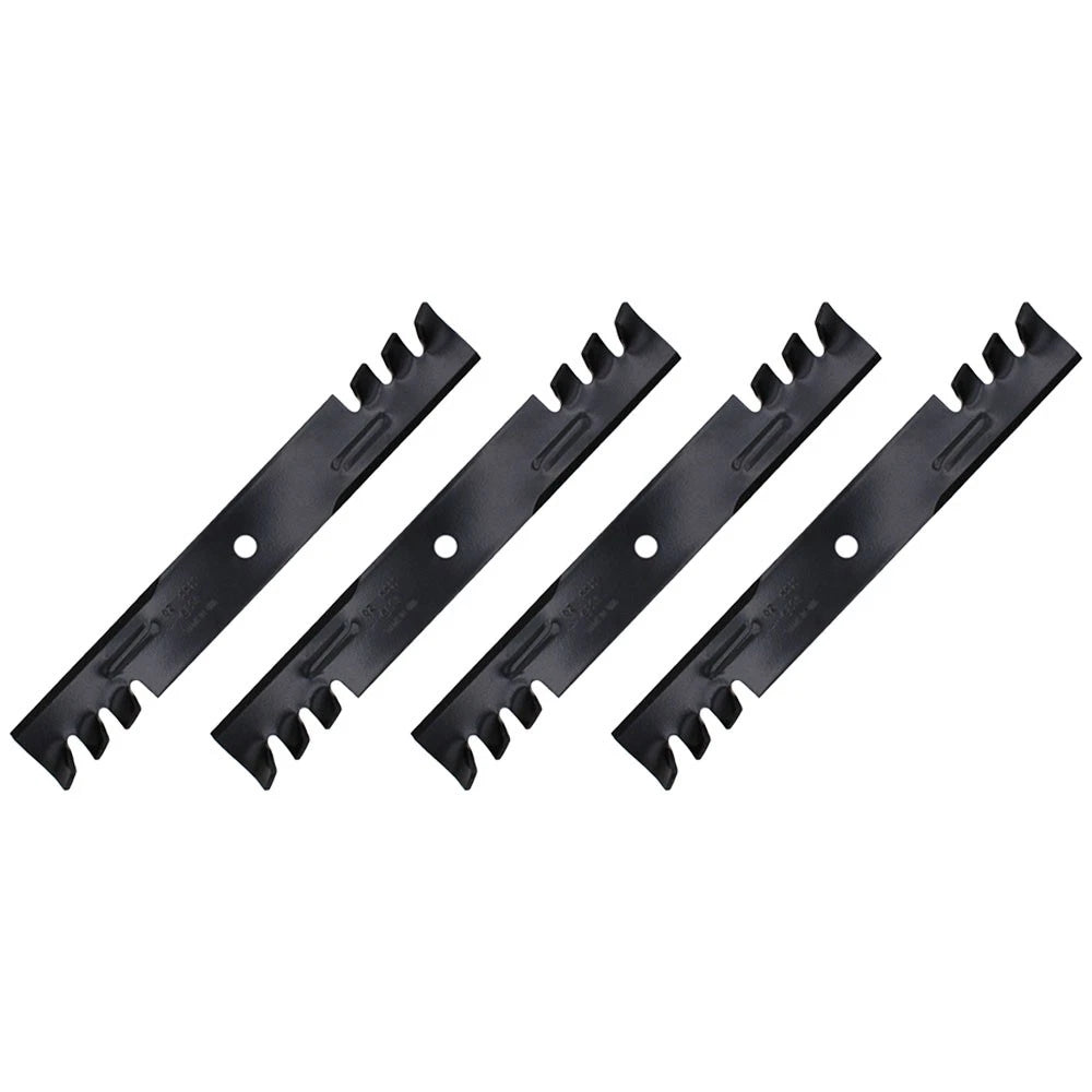 Set of 4 Toothed Mower Blades for Yazoo/Kees