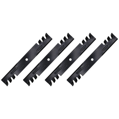 Set of 4 Toothed Mower Blades for Yazoo/Kees