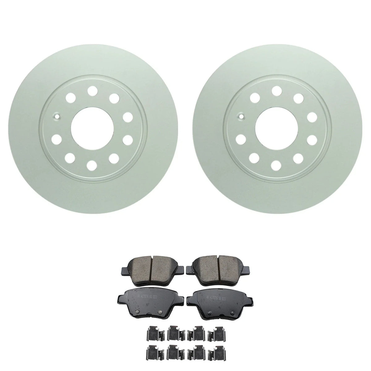 Set of 4 Bosch QuietCast Rear Rotors & Akebono EURO Ceramic Pads for A3 Jetta (2015–2020)
