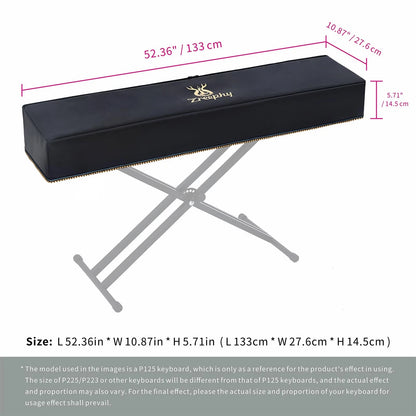 Piano Keyboard Dust Cover with Music Stand Opening (Zipper Design)