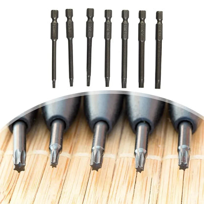 7pcs Torx Bit Set Magnetic Hex 75MM for Automotive Repair Tools