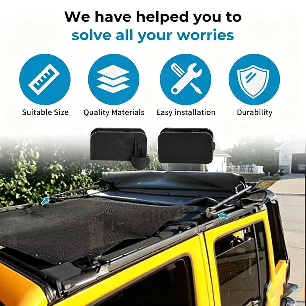 2X Soft Top Front Side Bow Latch Kit for Jeep Sunrider