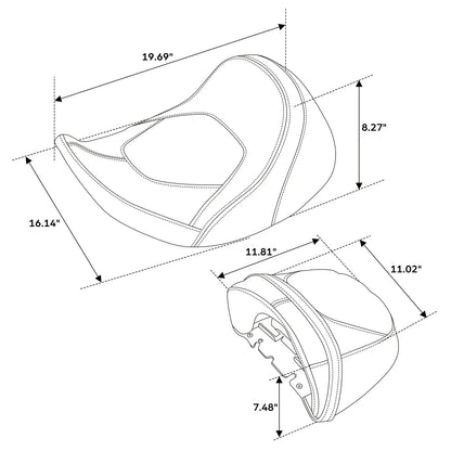 2X Driver & Passenger Seats for Harley CVO Road Glide FLTRXSE (2023–2025)