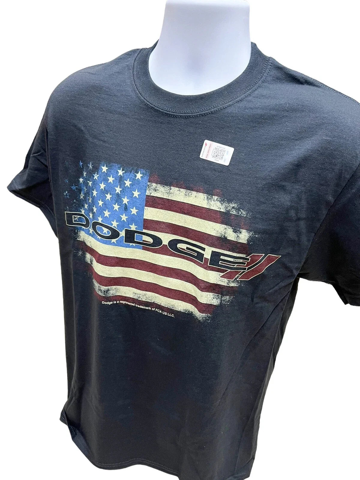 American Flag Black T-Shirt for Dodge Weathered (Mens)