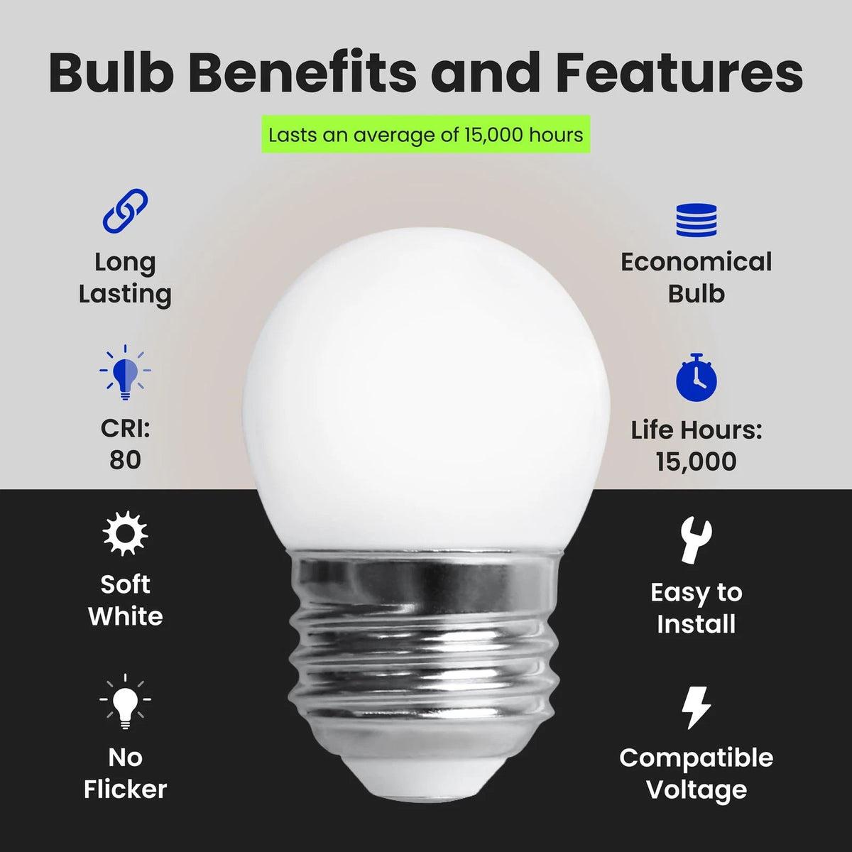 6 Count LED Bulbs for Feit Electric BP71/2S/W/LED/6 (2700k Soft White)