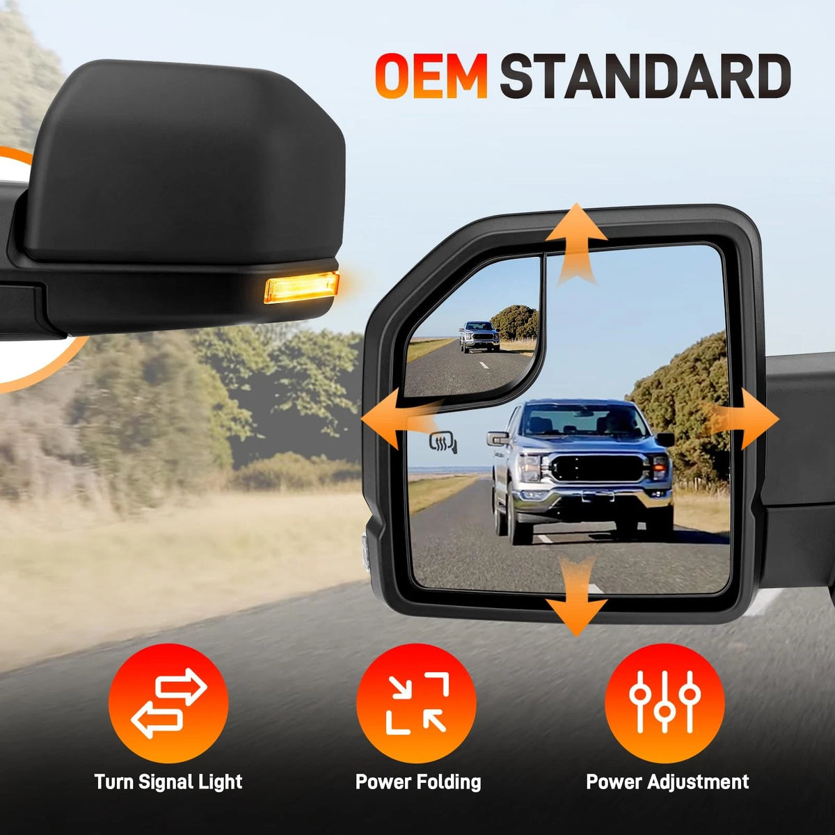 Left Driver Side Rear View Door Mirror Assembly for