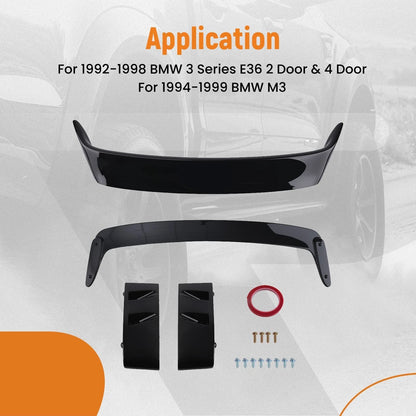 ABS Plastic Trunk Lip Spoiler for BMW E36 3 Series M3 (1992–1999) XF8NLK