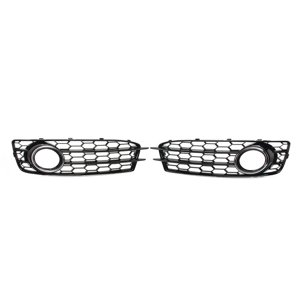 2X Front Bumper Honeycomb Fog Light Grille Cover for Audi A3 8P (2009–2012)