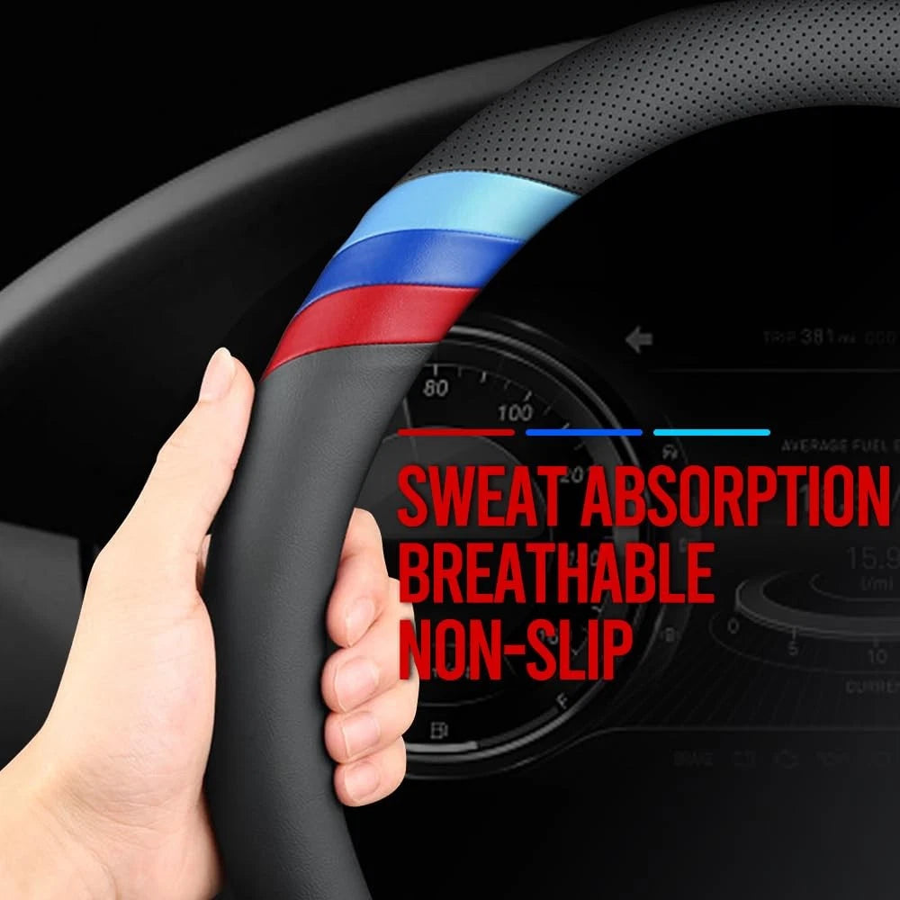 Nappa Leather Steering Wheel Cover for BMW (2010–2023)